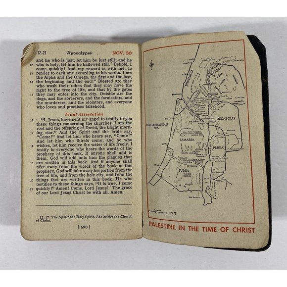 New Testament Of Our Lord And Savior Prayer Book Vintage 1948 Religious Catholic - Picture 12 of 12